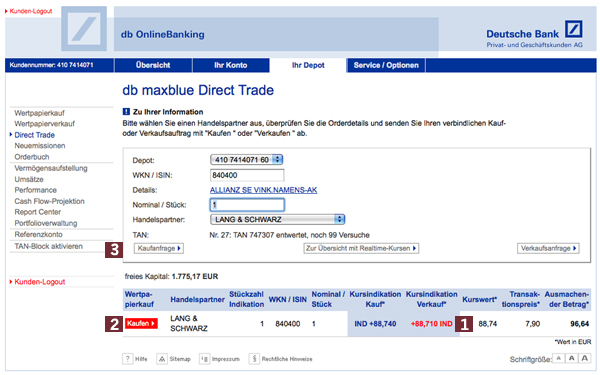 Wissen & Hilfe > Erste Schritte > Deutsche Bank Maxblue